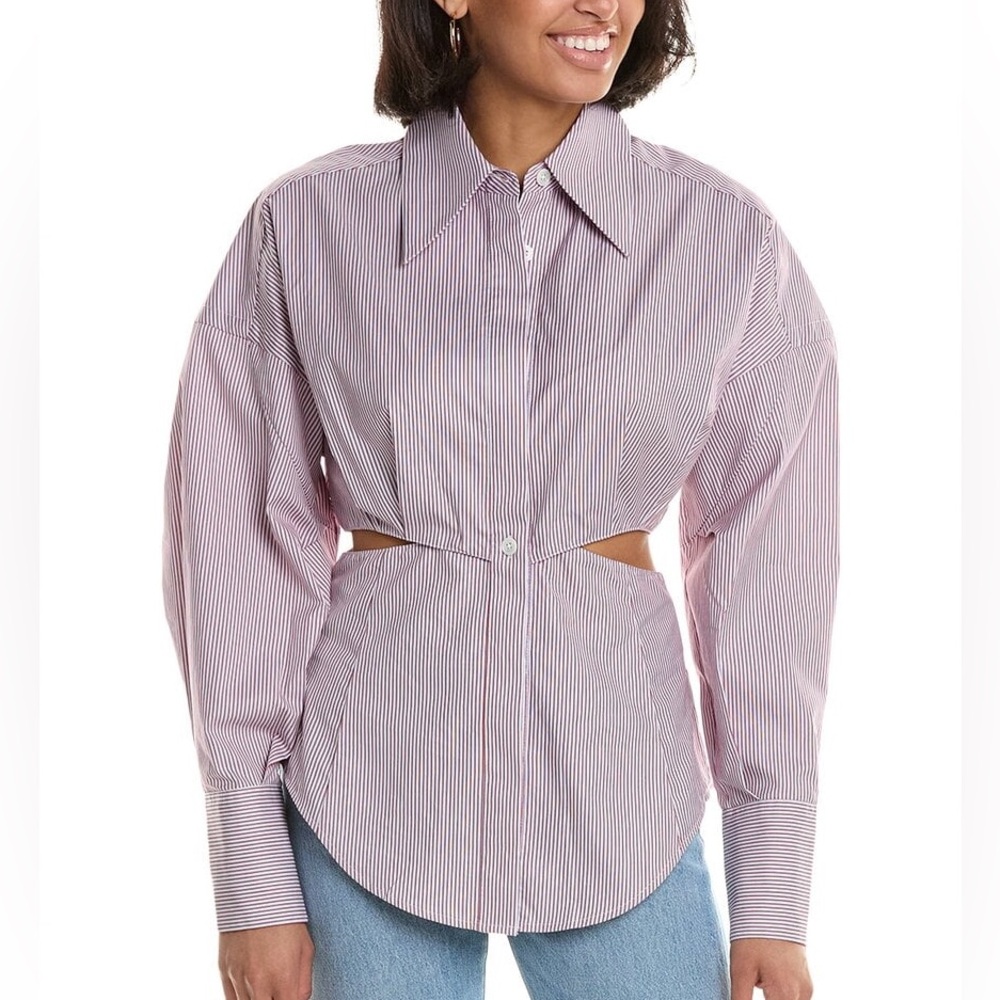 EQUIPMENT 100% Silk Cutout Shirt